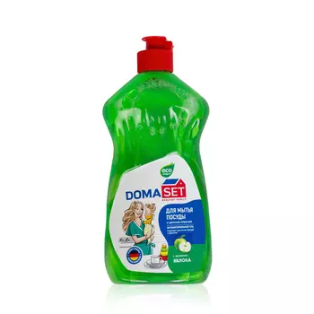 Гель для посуды Domaset зеленое яблоко 450 г