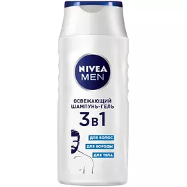 Гель-шампунь для душа Nivea Men 3в1 Освежающий 250 мл