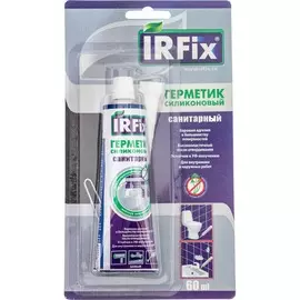 Герметик IRFIX Силиконовый санитарный Белый 60 мл