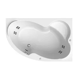 Гидромассажная ванна с полотенцесушителем Radomir Ирма Классик белая правосторонняя 169х110 см