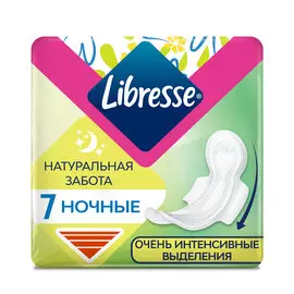 Гигиенические прокладки Libresse Natural Care Maxi Goodnight, 7 шт.