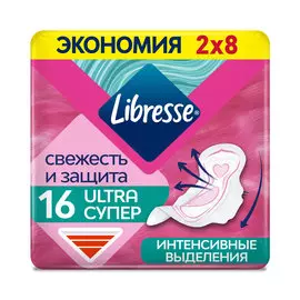 Гигиенические прокладки Libresse Ultra Super DUO с мягкой поверхностью, 16 шт.