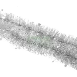 Гирлянда 2 м Царь-Елка Серебряная голограмма со звездами (NT1331)