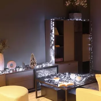 Гирлянда электрическая Lotti 1500 miniled холодный белый 4+15 м со стартовым шнуром