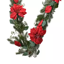 Гирлянда декоративная Kaemingk с цветами 180 см