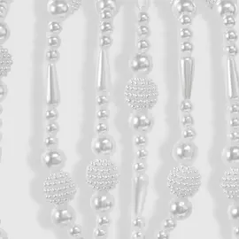 Гирлянда из бусинок Kaemingk белая 1,5х240 см