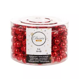 Гирлянда из бусинок Kaemingk красная