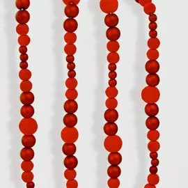 Гирлянда из бусинок Kaemingk красная 1,2х240 см