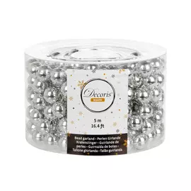 Гирлянда из бусинок Kaemingk серебристая