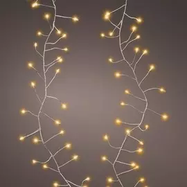 Гирлянда светящаяся Kaemingk 120 см серебристый-желтый 100 LED на батарейках