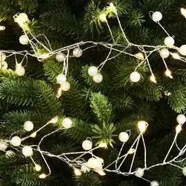 Гирлянда светящаяся Kaemingk 486170 120 см 100 LED серебристо-желтая