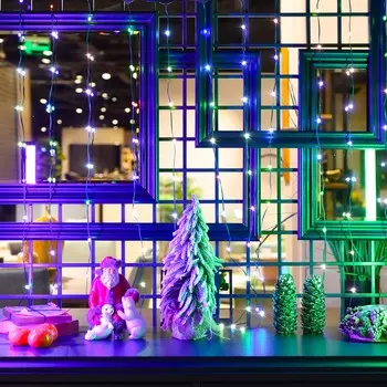 Гирлянда занавес Lotti 300 drop leds мультиколор со стартовым шнуром