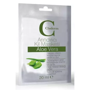 Глиняная маска для лица Claderm Aloe Vera / Алоэ Вера 20 мл
