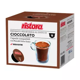 Горячий шоколад в капсулах RISTORA Cioccolato для системы Nescafe Dolce Gusto, 10 шт