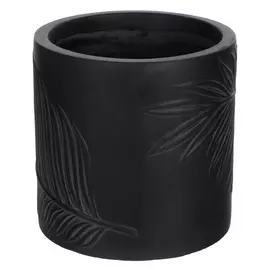 Горшок цветочный L&amp;t pottery цилиндр leaf черный d24
