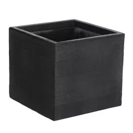 Горшок цветочный L&amp;t pottery куб черный 40x40