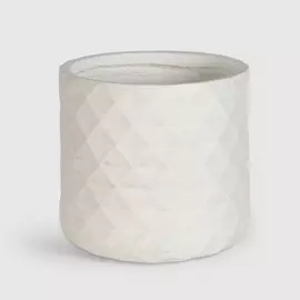 Горшок цветочный L&amp;t pottery ромбы белый d24