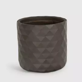 Горшок цветочный L&amp;t pottery ромбы коричневый d24