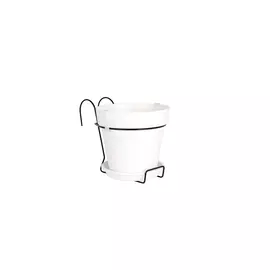 Горшок для цветочного балкона Artevasi Capri 20см белое с кронштейном