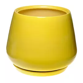 Горшок для цветов декоративный Гончар лира №1 желтый 24х20 см