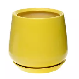 горшок для цветов декоративный Гончар СКАРЛЕТ №2 (желтый), 22 см