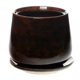горшок для цветов декоративный Гончар СКАРЛЕТ №3 (коричневый), 13 см
