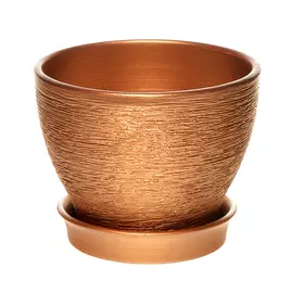 Горшок для цветов Керам Ксения бронза d 12см