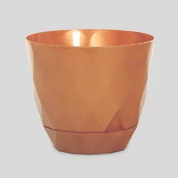 Горшок для цветов с поддоном Lidex Sunrise d145мм, 1,3л (золотой)