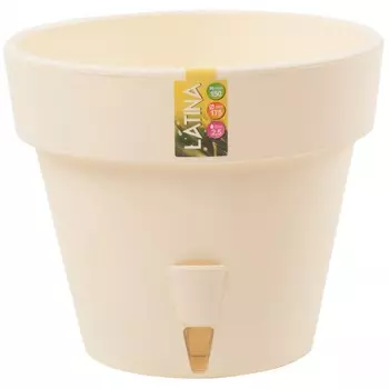 Горшок для цветов Сантино Латина кремовый 5.6 л D 23.5 см