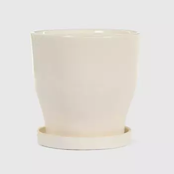 Горшок Гончар Крокус №2 белый глянец,d-11 см, h-17 см., v-1,7 л.