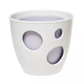 Горшок Керам каменный цветок дуэт ВК белый/лавандовый 15 см