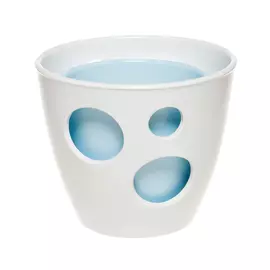 Горшок Керам каменный цветок дуэт ВК белый/небесно-голубой 15 см