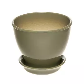 Горшок Керам Ксения глянец оливковый 15 см