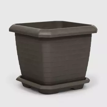 Горшок квадратный без поддона Serinova Hisar Мокко 44,2x44,2x40 см