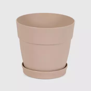 Горшок Polimod Manolya с поддоном 13см кремовый