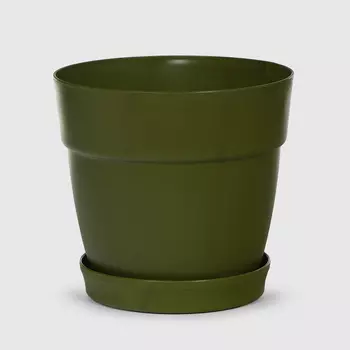 Горшок Polimod Manolya с поддоном 17 см зеленый