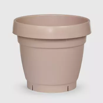 Горшок Polimod Manolya с поддоном 24 см кремовый