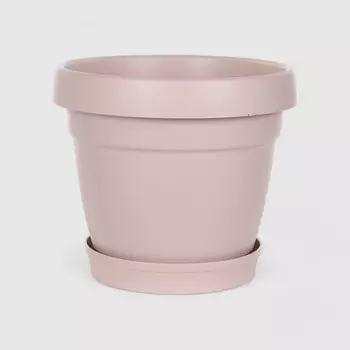 Горшок Polimod Manolya с поддоном 34 см кремовый