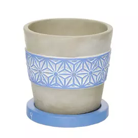 Горшок с поддоном цементный для цветов Shuanyi 11 см