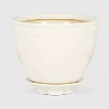 Горшок с поддоном Гончар Люкс №3 d15, v1,2л белый