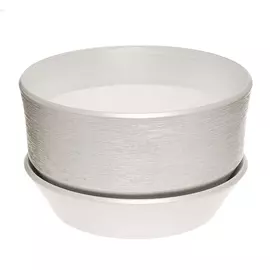 Горшок с поддоном керамический для цветов Керам бокарнейница белый d 32см.