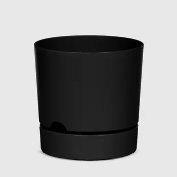 Горшок с поддоном Polimod Begonya 15 см антрацит