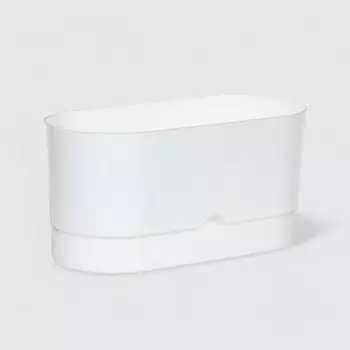 Горшок с поддоном Polimod Begonya балконное 30x14 см белый