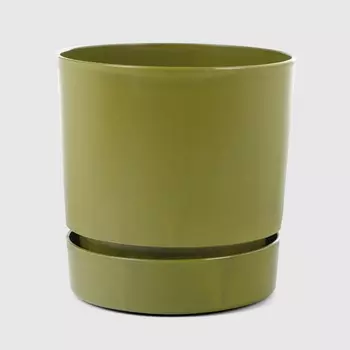 Горшок с поддоном Polimod Begonya зеленый 15 см