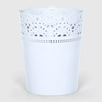 Горшок Serinova Crochet 15,2х15,2х18,4 см белый