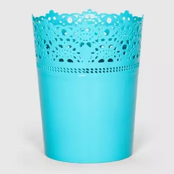 Горшок Serinova Crochet 15,2х15,2х18,4 см бирюзовый
