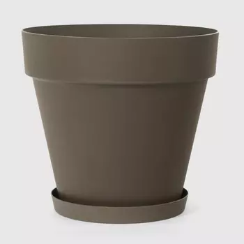 Горшок Serinova Mansion с поддоном+ вставка 46,5x42,5 см мокко