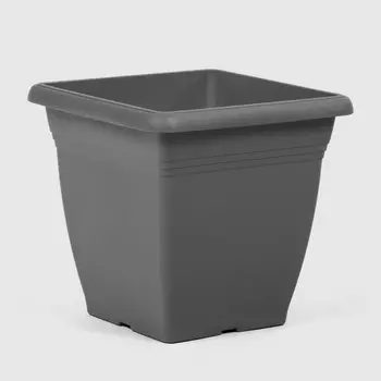 Горшок Serinova Villa квадратный антрацит 25,5х25,5 см