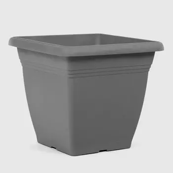 Горшок Serinova Villa квадратный антрацит 40х40 см