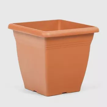 Горшок Serinova Villa квадратный терракотовый 21х21 см